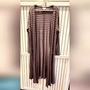 LualaRoe "Sarah" Brown Striped Cardigan size M